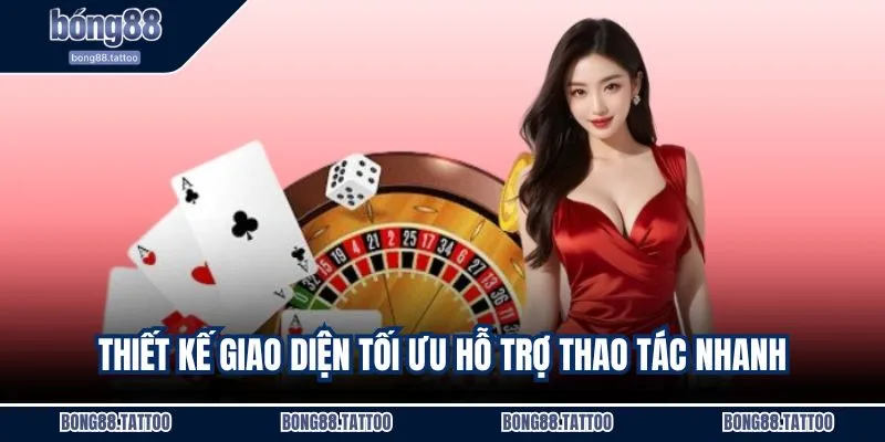 Thiết kế giao diện tối ưu hỗ trợ thao tác nhanh
